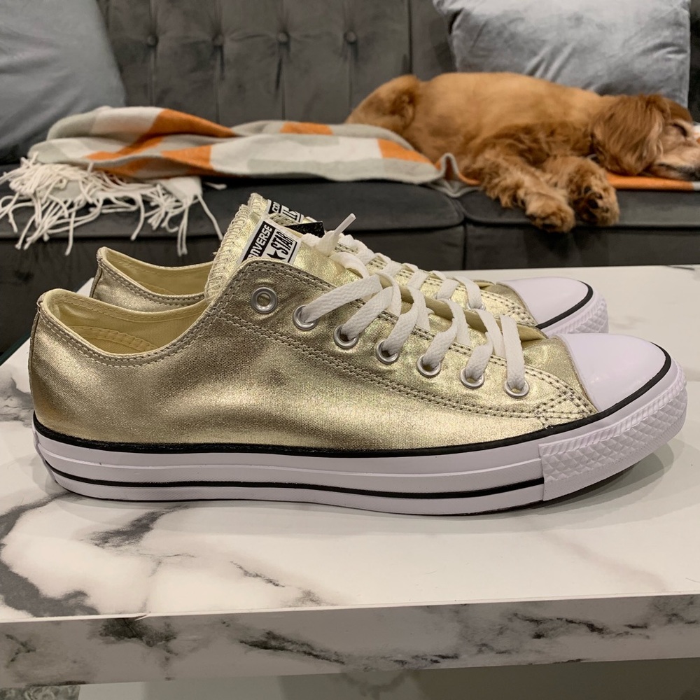 Converse All Star OX Light Gold/Wht 153181f Sz 11